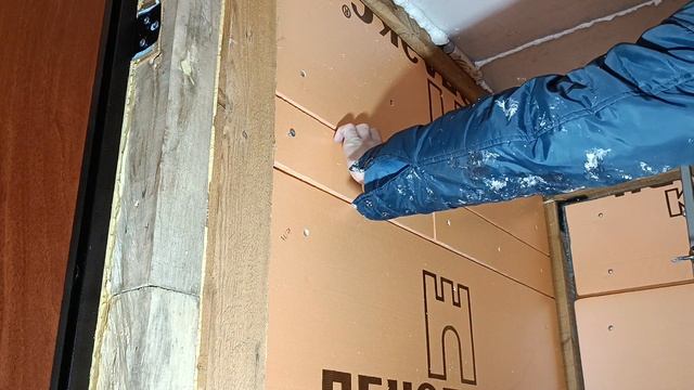 Стены из отходов ДСП. Утепление пеноплексом. смотреть онлайн