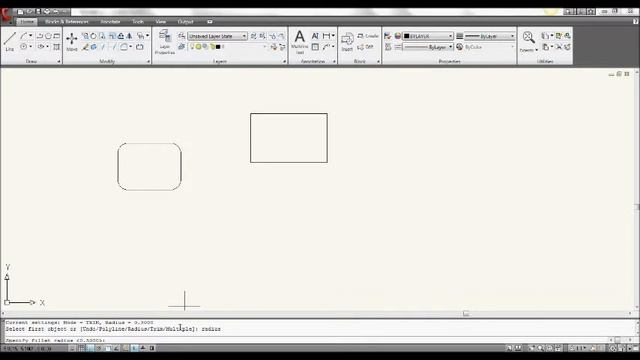 Fillet Command AutoCad 2009 смотреть онлайн