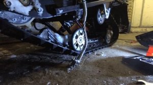 Снегоход WELS WS 200RS установка скребков для охлаждения склизов.