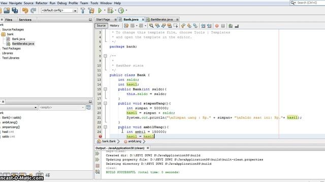 Tugas MK.PBO program bank di Java netbeans смотреть онлайн