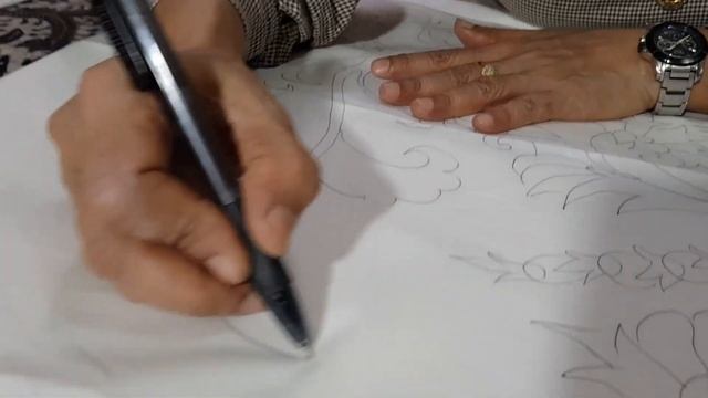 Cara Membuat Pola Batik Langsung Di Kain, How To Draw Batik Designs