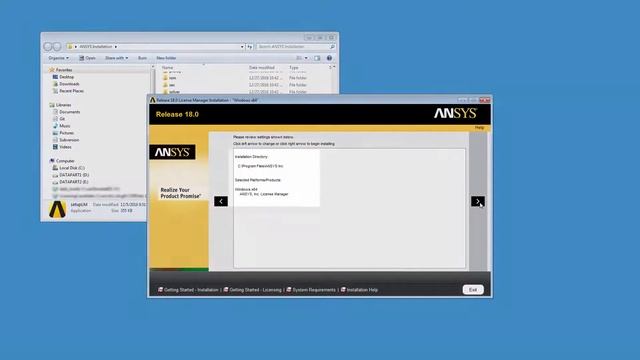 Installing ANSYS 18 License Manager on Windows смотреть онлайн