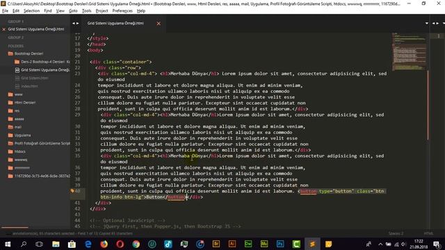 Ders-6 | Grid Sistemi Uygulama Örneği | Bootstrap Dersleri смотреть онлайн