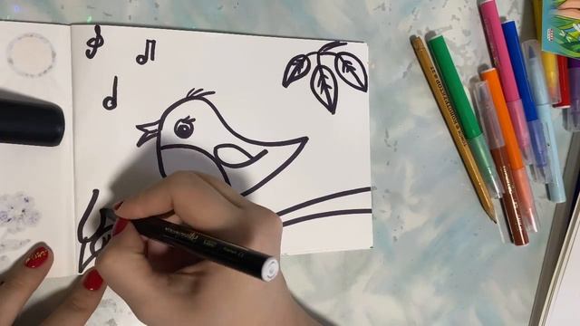 Рисуем птичку смотреть онлайн