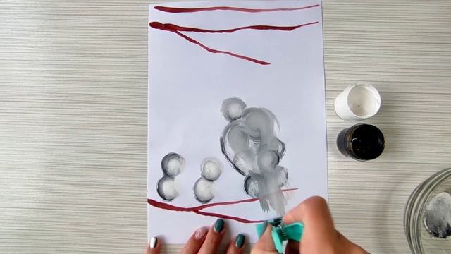 РИСУЕМ ПТИЦ с помощью губки/ Draw birds with foam sponge смотреть онлайн