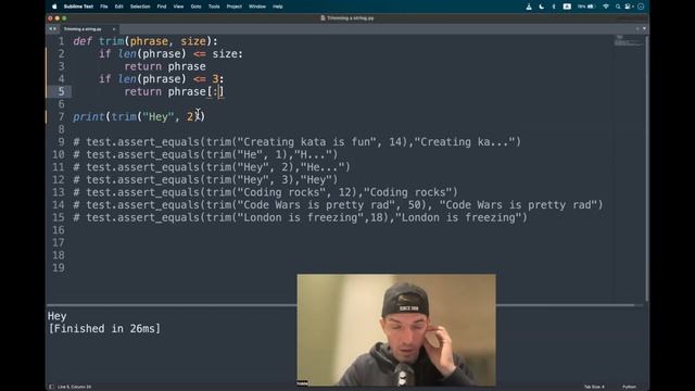 Codewars (Python?) | Trimming a string | kyu7 смотреть онлайн