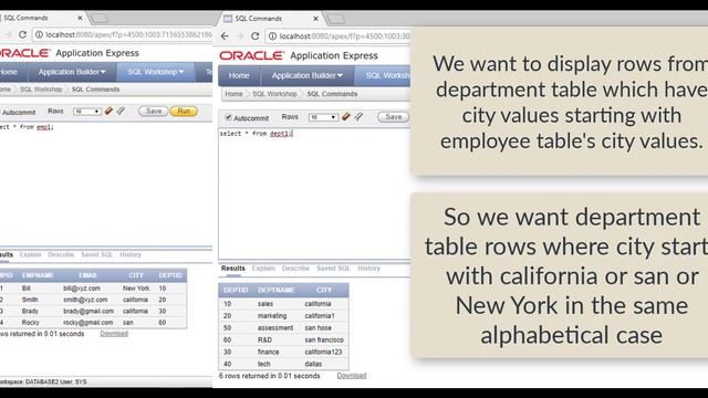 Filter Column Data according to another Table Column | SQL | Oracle ExpressEdition Tutorials смотреть онлайн