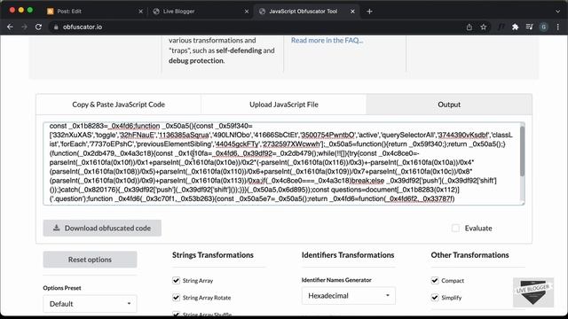 How To Obfuscate JavaScript Code - Live Blogger смотреть онлайн