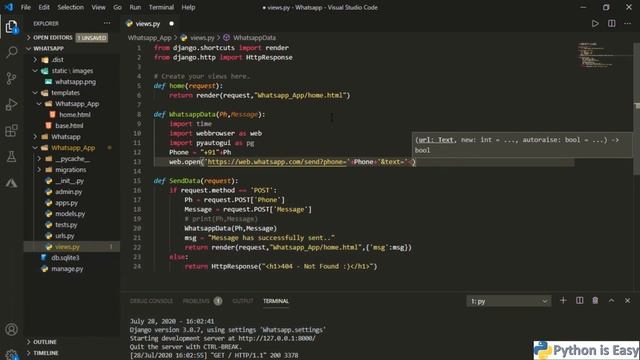 Send WhatsApp Message Through Django WebApp | Part 5 | Final | Django WebApp Host on AWS | Hindi смотреть онлайн