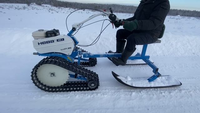Гусеницы на мотоблоке. ПОКАТУХА!!! смотреть онлайн