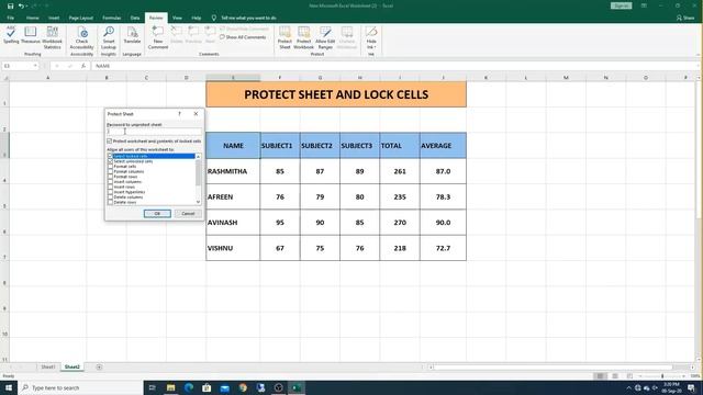 PROTECT SHEET IN MS EXCEL смотреть онлайн