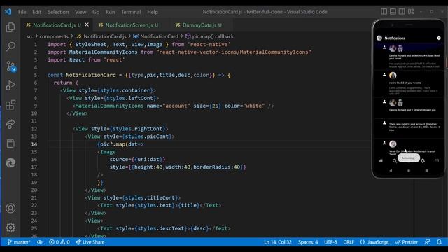 Build Twitter Mobile App - Final Part | Notification & Messages | Tutorial | React Native | Expo смотреть онлайн