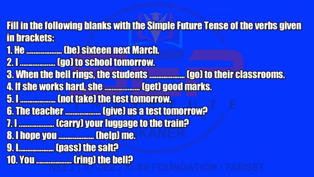 FUTURE SIMPLE TENSE | TENSE | FUTURE INDEFINITE TENSE | ENGLISH GRAMMAR | EXERCEISE & TRANLATION смотреть онлайн