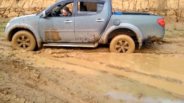 тестдрайв L200 на лысой резине! смотреть онлайн