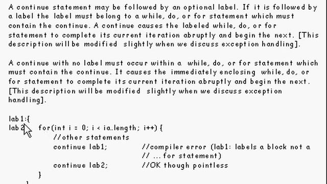Java Tutorial 12.2 Labels break and continue statements Part 2/2 смотреть онлайн