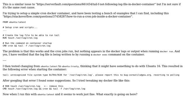 DevOps & SysAdmins: Cannot tail log file to docker logs in Ubuntu container смотреть онлайн