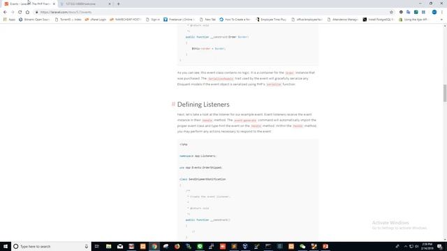 Laravel chat application understand core application event and listener part 2 смотреть онлайн