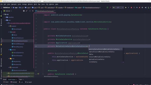 Android Paging Components Tutorial : 4 Create A Data Source Factory смотреть онлайн