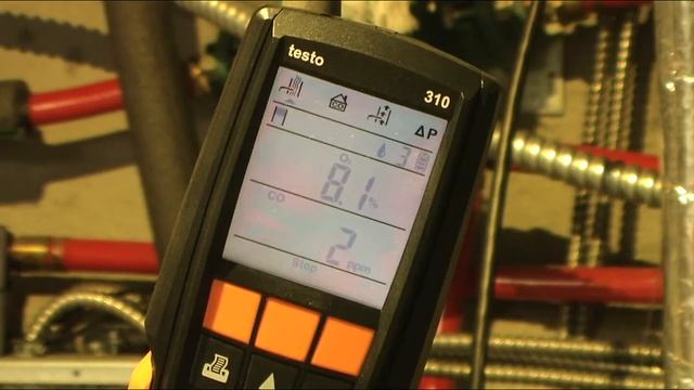 Testo 310 on Riello Mectron 5M combustion смотреть онлайн