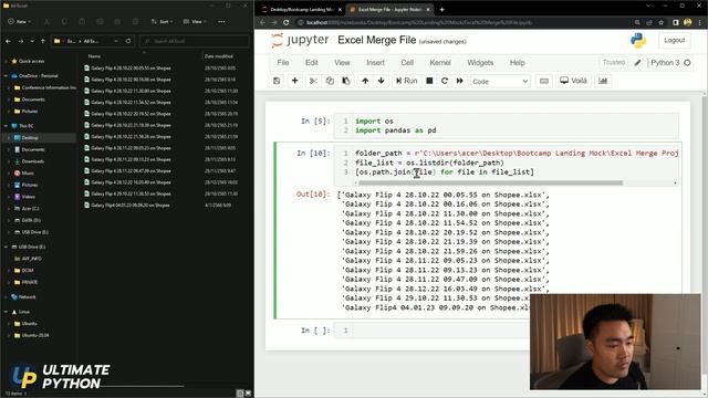 รวม 100 Excel เป็นไฟล์เดียว ด้วยโค้ด Pandas Python 6 บรรทัด! смотреть онлайн