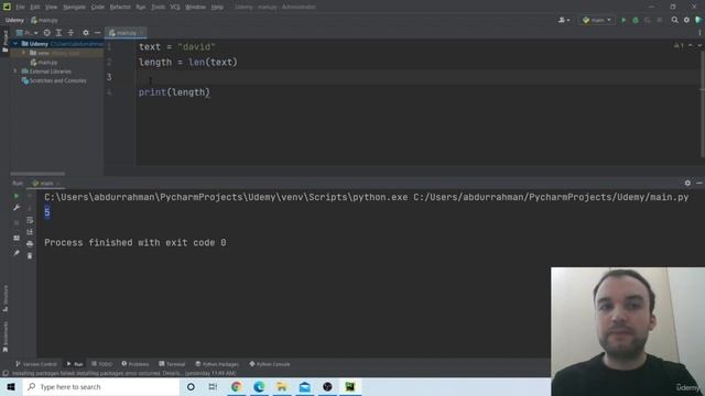 13- Get one letter from a String: Learn Python From Zero to Master Object Oriented Programming смотреть онлайн