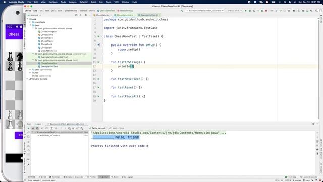 Android Chess 038: JUnit in Android Studio is ideal place to try Kotlin snippets and do unit tests смотреть онлайн