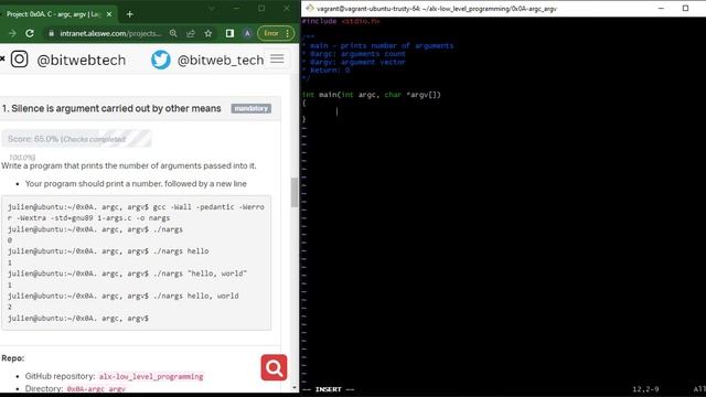 0x0A. C - Argc, Argv (task 1)