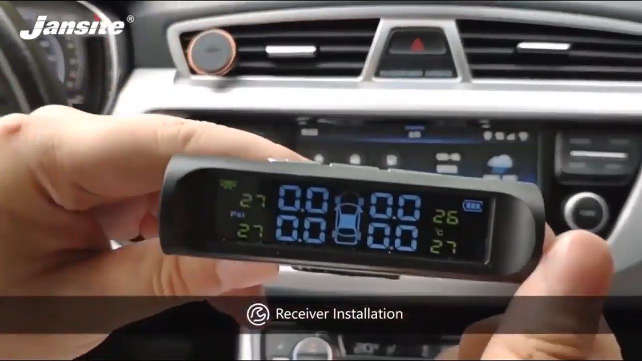 Контроль давления в шинах Jansite - TPMS система с солнечной батареей смотреть онлайн