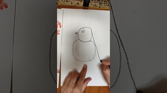 Рисунок Снегирь. Рисуем снегиря поэтапно с детьми. смотреть онлайн