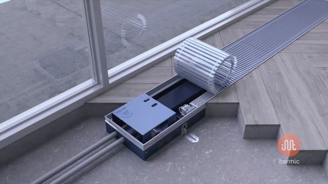 Внутрипольный конвектор ITTB. Принцип принудительной конвекции. смотреть онлайн