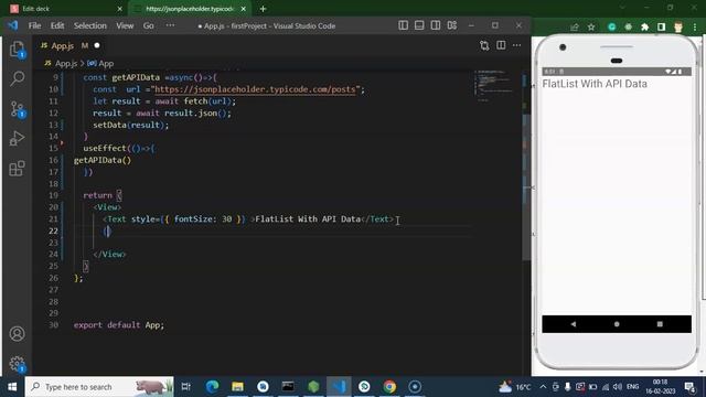 React Native tutorial #48 FlatList with API Data | use flat list with API смотреть онлайн