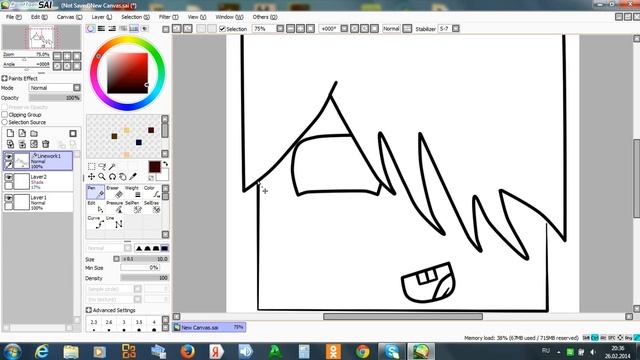 туториал по Paint tool say (рисуем голову) смотреть онлайн
