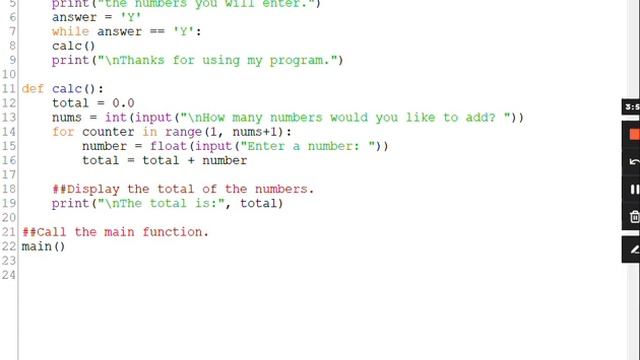 Using for & while loops in Python (sum of numbers - part 1/2) смотреть онлайн