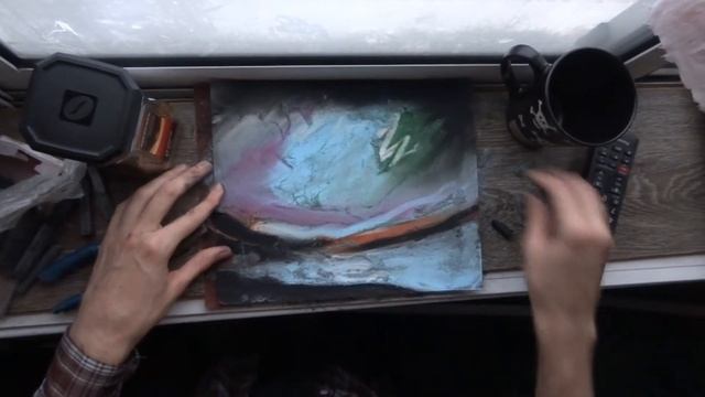 мелками на наждачке: Исаак Левитан "Пасмурный день на Волге" смотреть онлайн