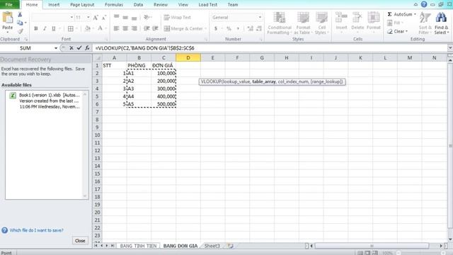 Dùng Vlookup trong excel 2003,2007,2010 v..v смотреть онлайн