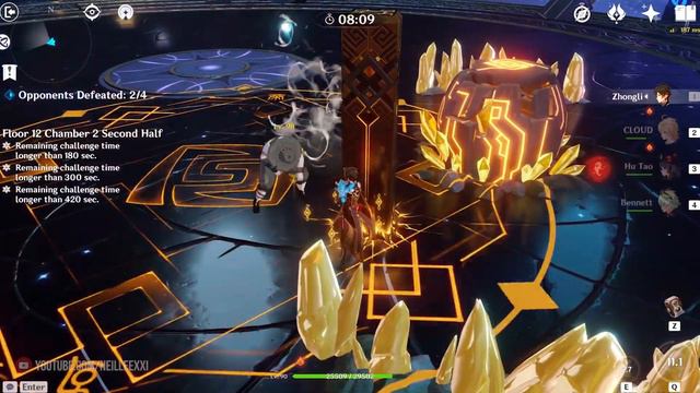 Full Gladiator Build C0 Zhongli in Spiral Abyss | Genshin Impact смотреть онлайн