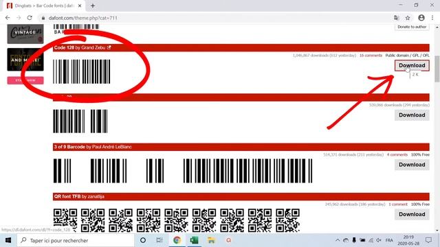 Comment créer des CODES BARRES dans EXCEL sur WINDOWS смотреть онлайн