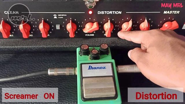 IBANEZ TUBE SCREAMER TS9 WITH AMP DISTORTION || May MRL смотреть онлайн
