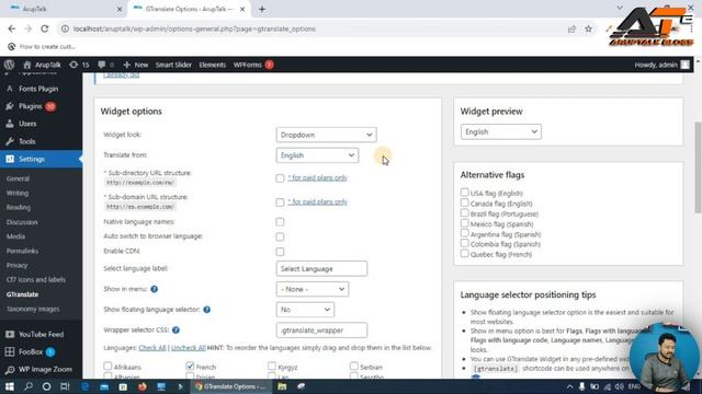 How To Change WordPress Website Language Dynamically | WordPress GTranslate Setup Guide смотреть онлайн