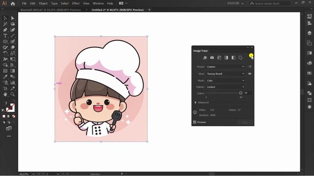 Convert PNG or JPG to Vector - Adobe Illustrator tutorial смотреть онлайн