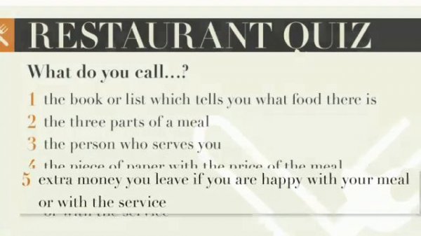 English File - Pre-intermediate - Practical English, Episode 2 - Vocabulary quiz