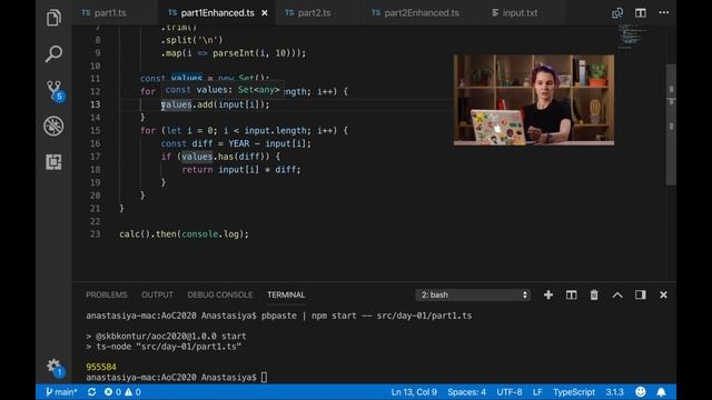 Advent of Code 2020: разбор задачи №1 от Вероники Самохиной смотреть онлайн