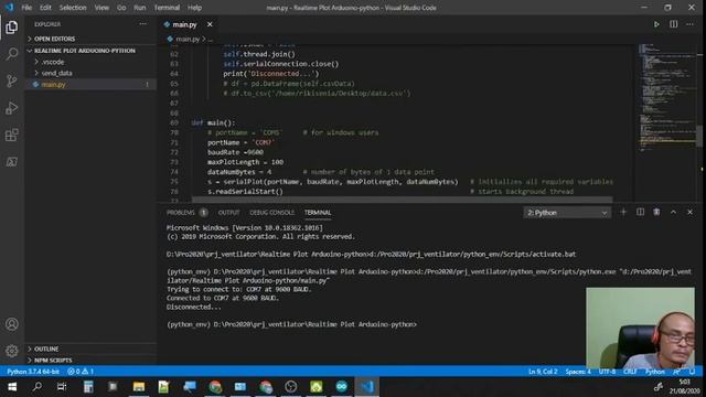 Realtime Plot Arduino-Python смотреть онлайн