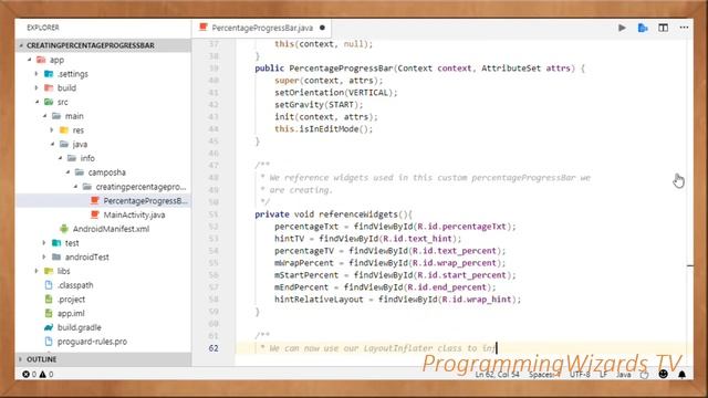 Android S11E7 : Custom PercentageProgressBar using LinearLayout смотреть онлайн