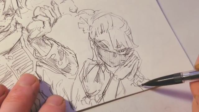 Drawing Full Anime Sketchbook Page! Anime Manga Sketch смотреть онлайн
