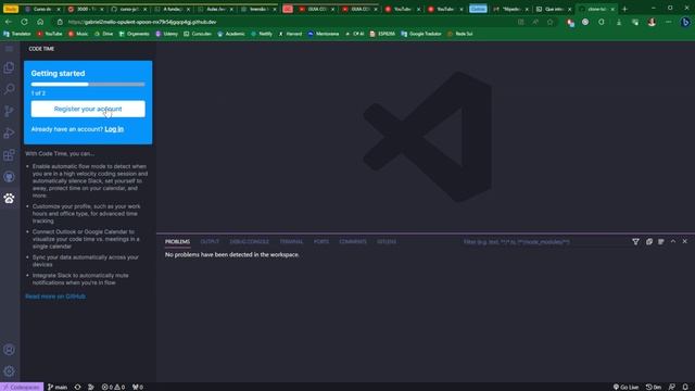 Issue extension Code Time not logging in within a Github Codespace смотреть онлайн