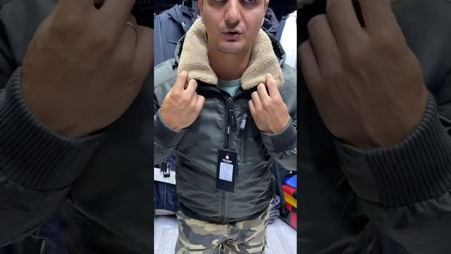 Мужской зимний бомбер с меховым воротником/купить куртки оптом и в розницу/89037802035/SAZ/drauda смотреть онлайн