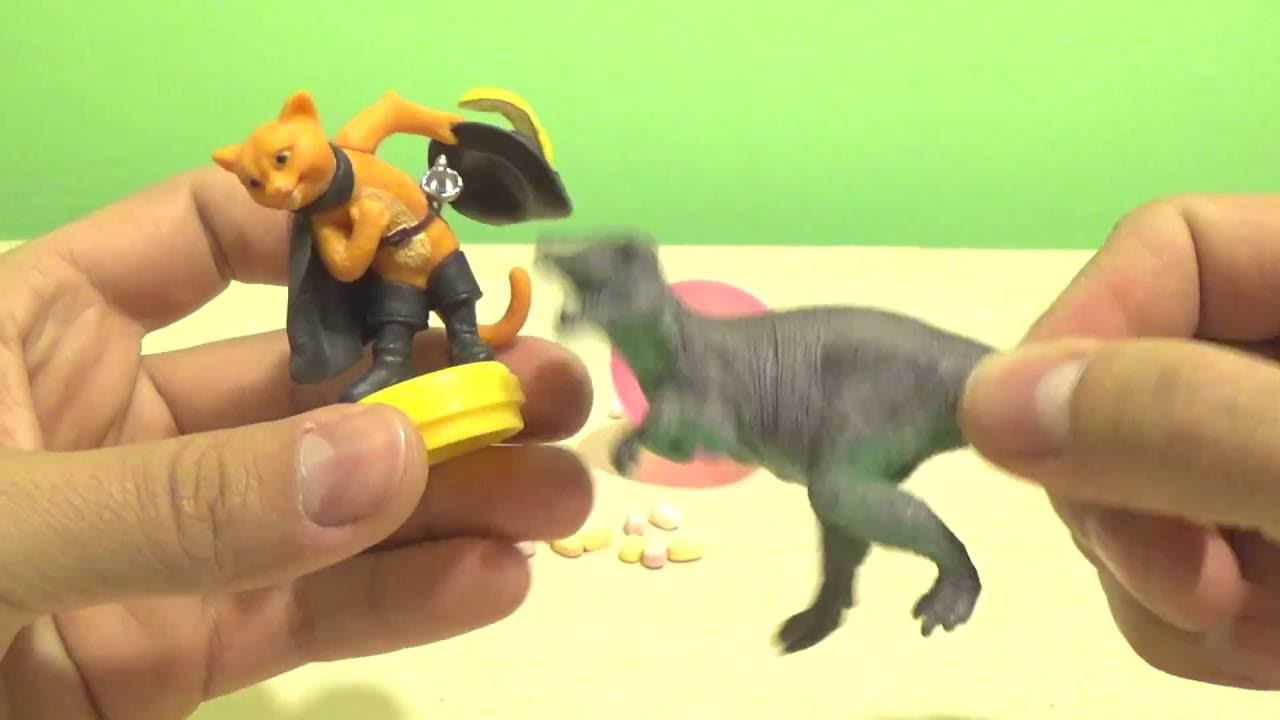 Динозавры.Игрушки Динозавры и Сюрприз яйцо ЛАПУСИКИ.Обзор Кот в Сапогах.Toy Dinosaur Surprise toy смотреть онлайн