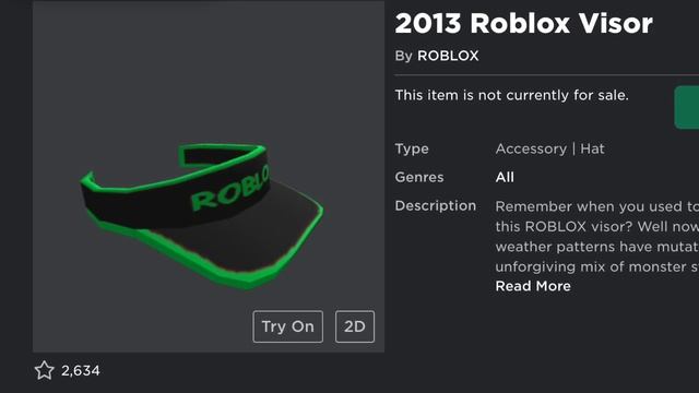 All ROBLOX Annual Visors смотреть онлайн