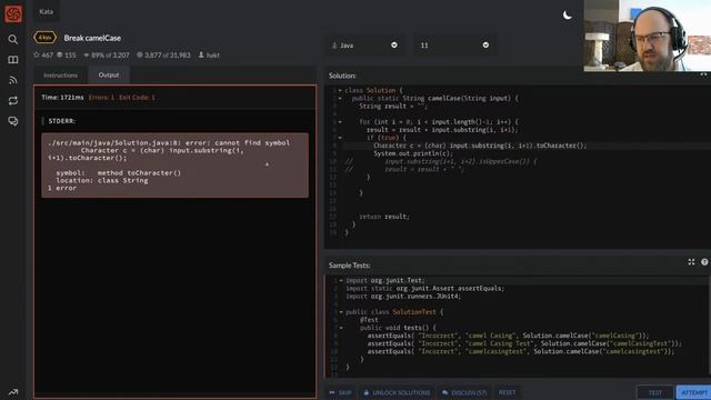 Live Coding Codewars Challenges (Kata) - Java смотреть онлайн